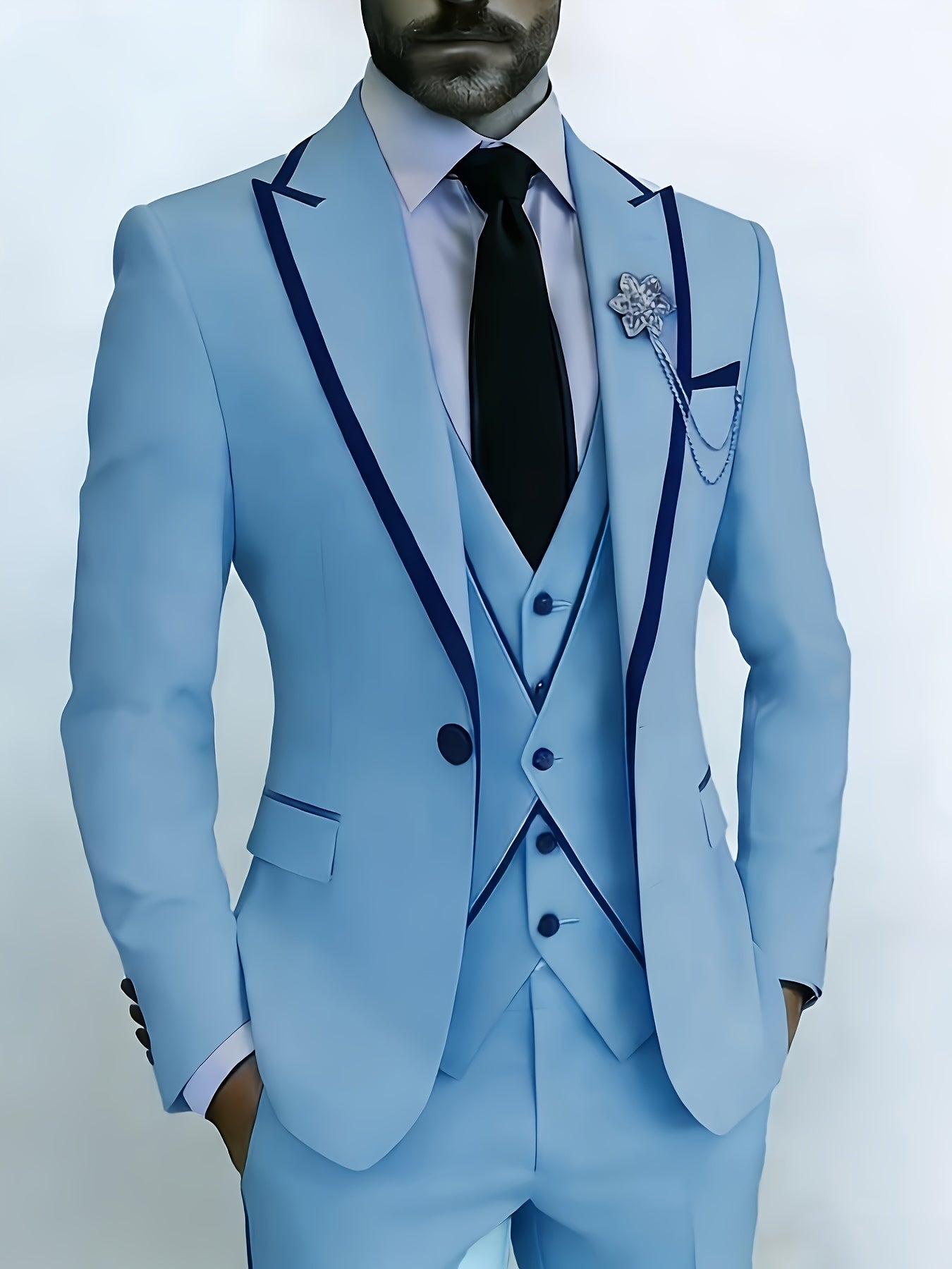 New Men's Suit 3pcs Set, with Exquisite Design And Elegant Classic Cut