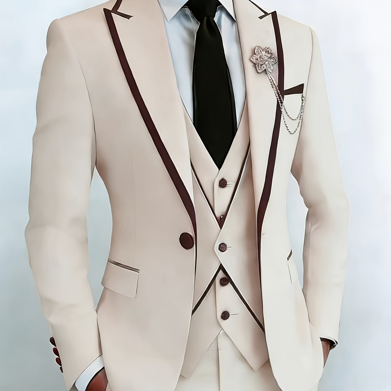 New Men's Suit 3pcs Set, with Exquisite Design And Elegant Classic Cut