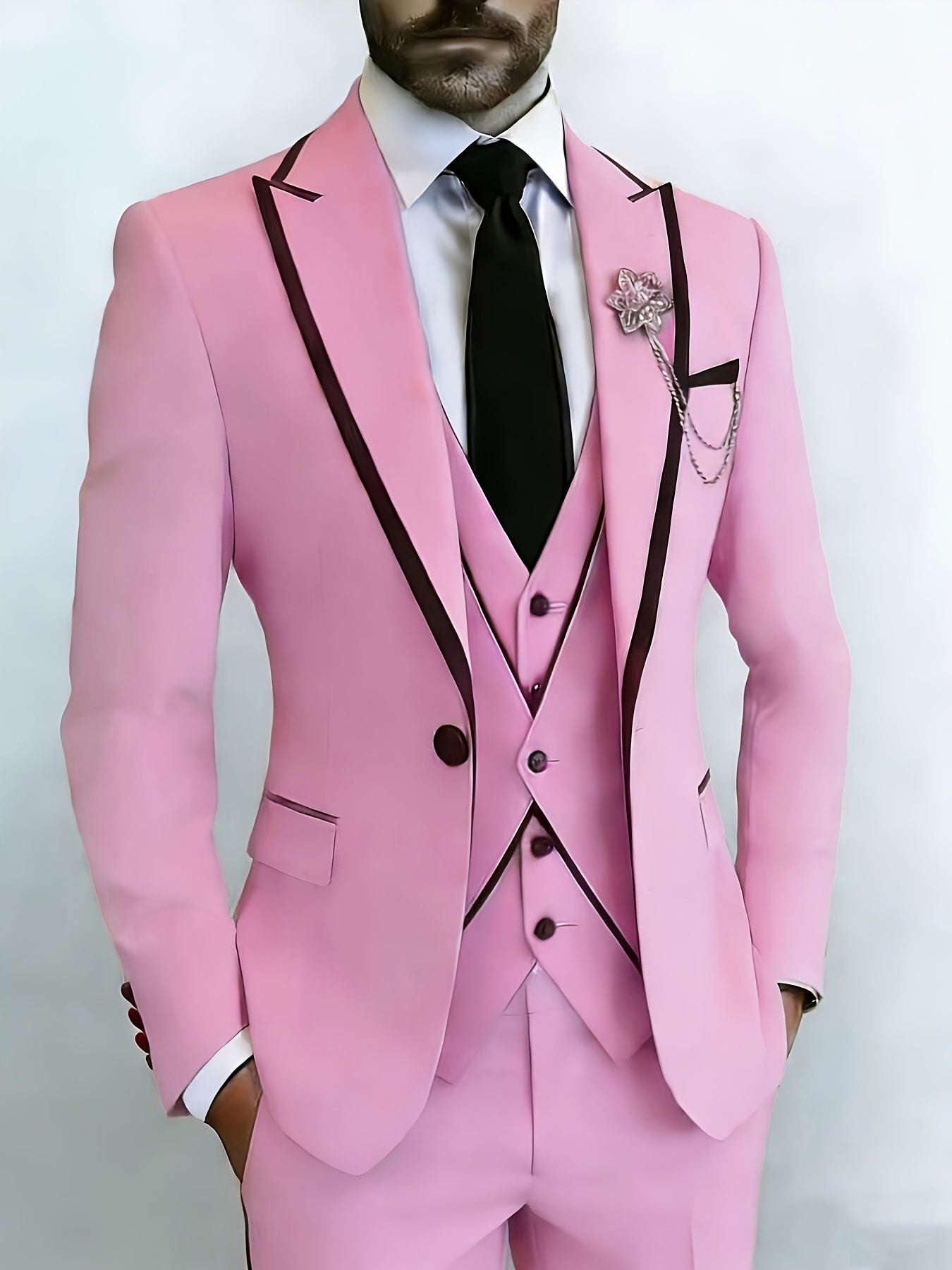 New Men's Suit 3pcs Set, with Exquisite Design And Elegant Classic Cut