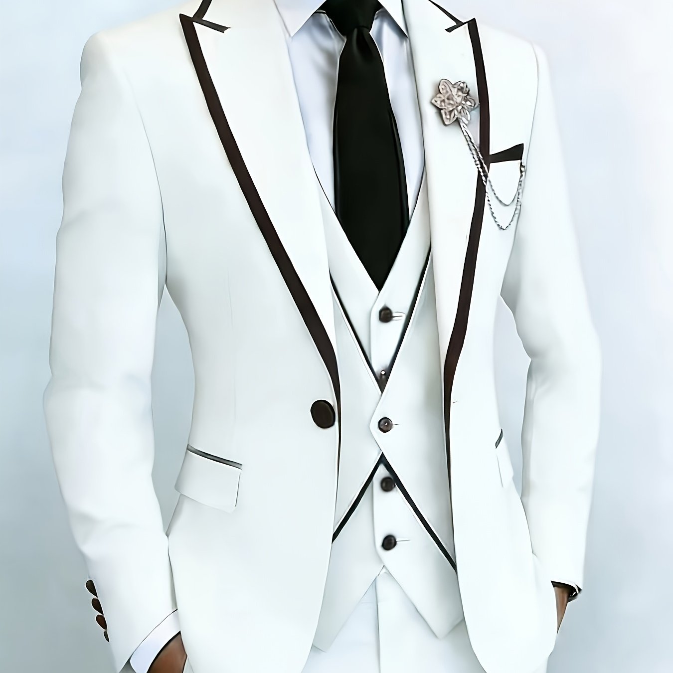 New Men's Suit 3pcs Set, with Exquisite Design And Elegant Classic Cut