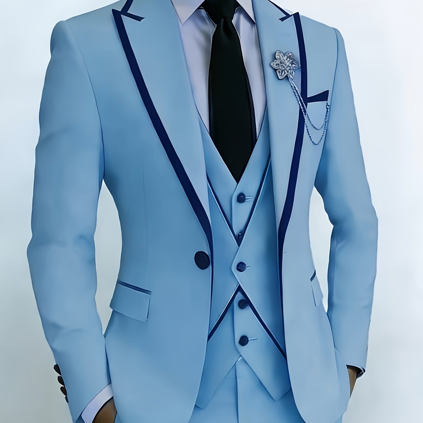 New Men's Suit 3pcs Set, with Exquisite Design And Elegant Classic Cut
