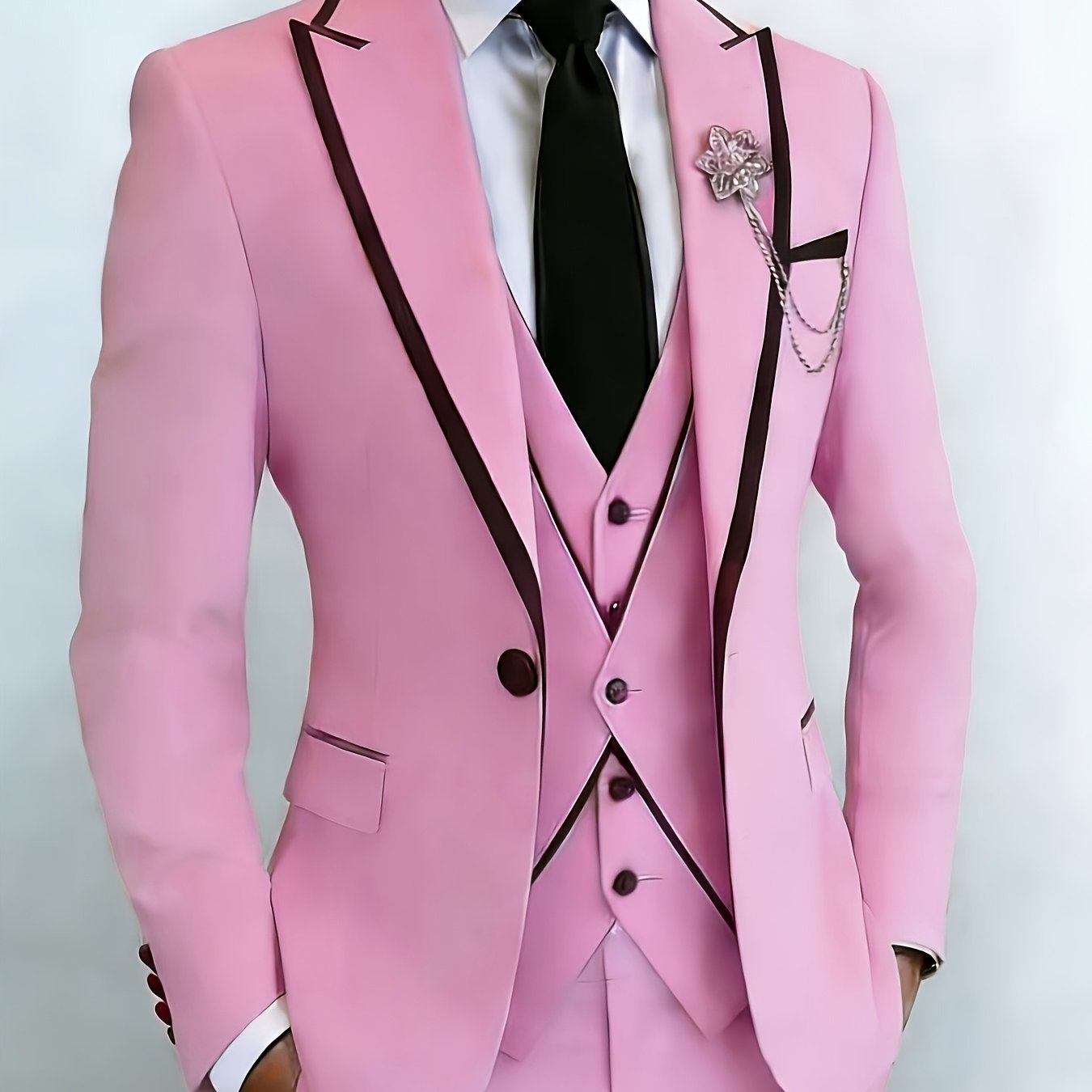 New Men's Suit 3pcs Set, with Exquisite Design And Elegant Classic Cut