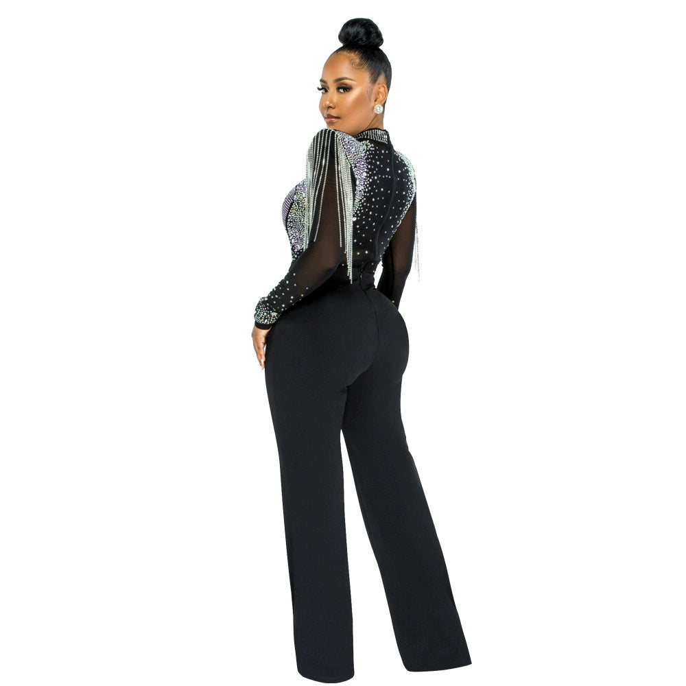 Fashion Women plus Big Size Party Piece Jumpsuit Rompers Ladies