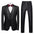 Men's Business Dress Wedding Best Man Jacquard Suit Three-piece Set Cross-border Suit