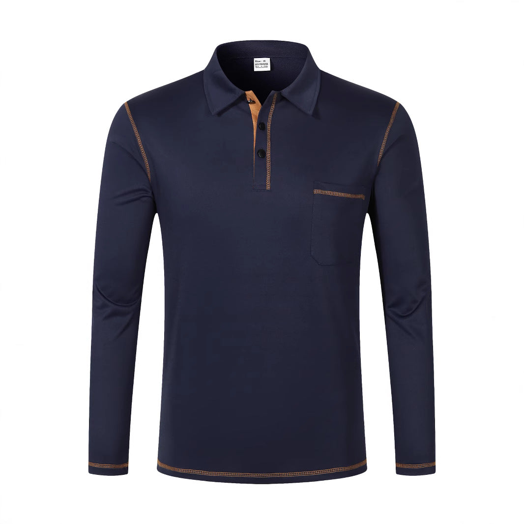 polo shirt long sleeve lapel men amazon casual sports breathable