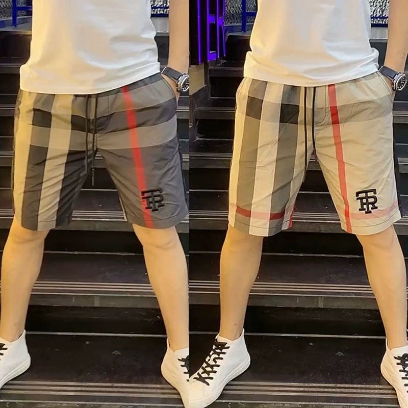 Men Shorts Outdoor Casual Stripes Color Matching Fashion