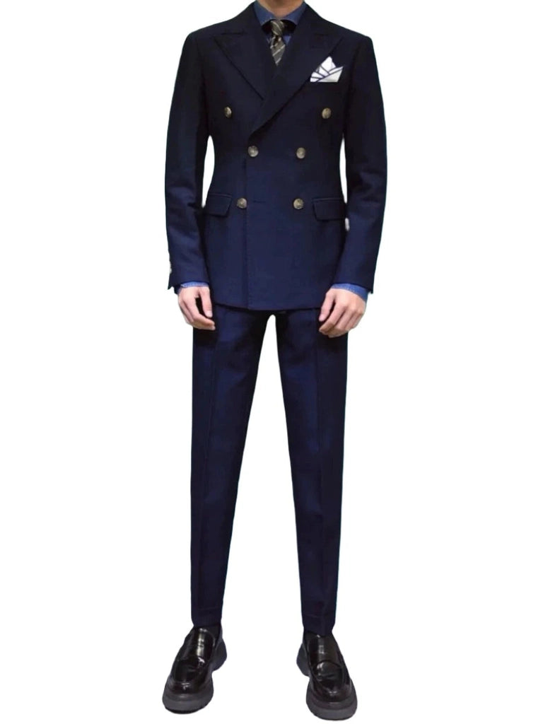 Men's Slim Fit Casual Blazers Pants Double Breasted Dress Suit Jackets