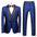 Men's Business Dress Wedding Best Man Jacquard Suit Three-piece Set Cross-border Suit