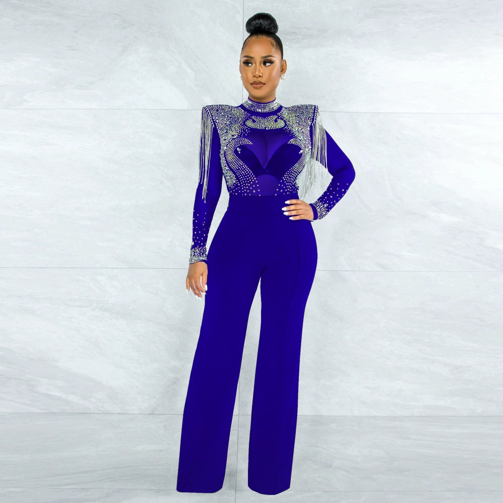Fashion Women plus Big Size Party Piece Jumpsuit Rompers Ladies