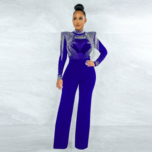 Fashion Women plus Big Size Party Piece Jumpsuit Rompers Ladies
