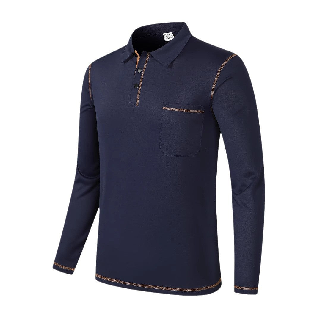polo shirt long sleeve lapel men amazon casual sports breathable