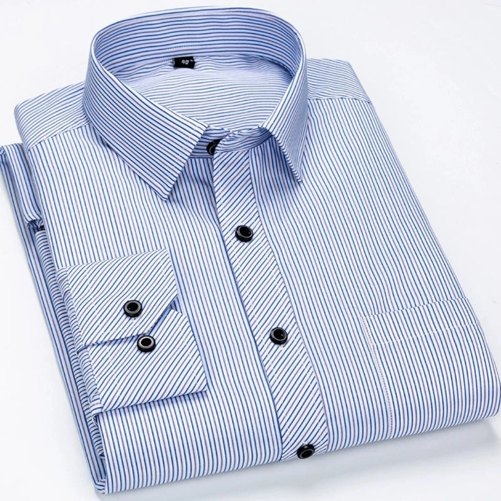 Men's Middle-Aged Elegant Stylish Clothing Long-Sleeved Shirt