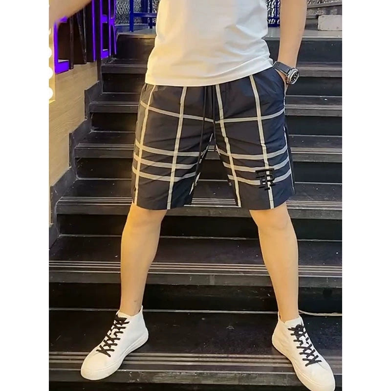 Men Shorts Outdoor Casual Stripes Color Matching Fashion