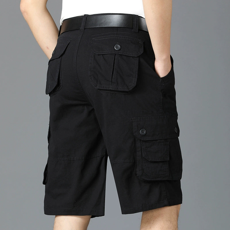 Stylish multi-pocket beach shorts for casual sports and work.