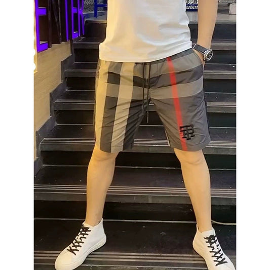 Men Shorts Outdoor Casual Stripes Color Matching Fashion