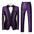 Men's Business Dress Wedding Best Man Jacquard Suit Three-piece Set Cross-border Suit