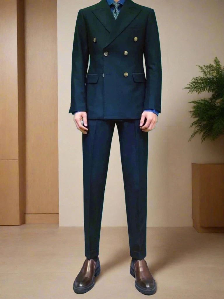 Men's Slim Fit Casual Blazers Pants Double Breasted Dress Suit Jackets