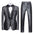 Men's Business Dress Wedding Best Man Jacquard Suit Three-piece Set Cross-border Suit
