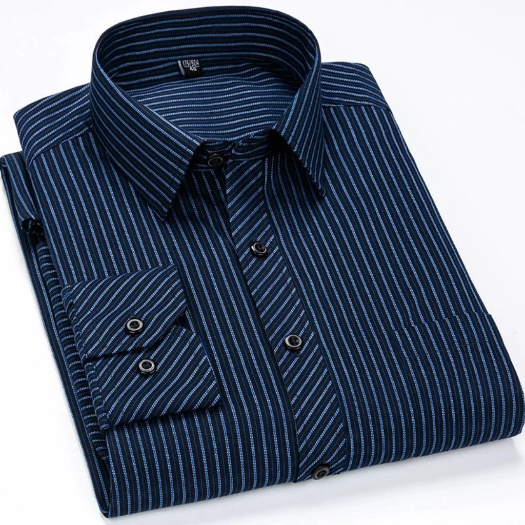 Men's Middle-Aged Elegant Stylish Clothing Long-Sleeved Shirt