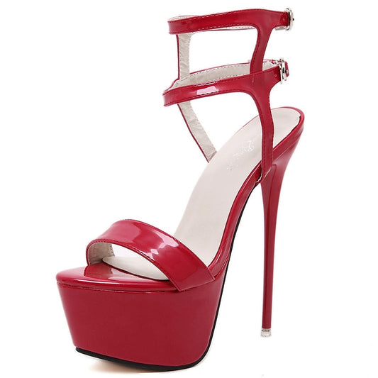 Women Sandals High Heels Open Toe Buckles Party Shoe