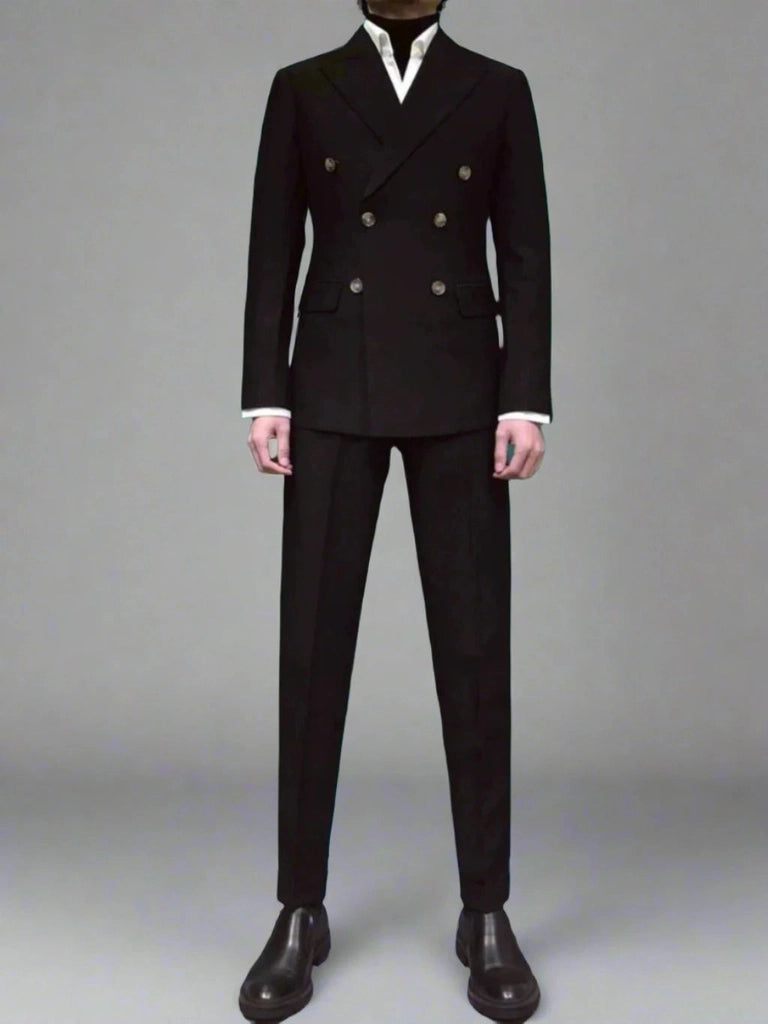 Men's Slim Fit Casual Blazers Pants Double Breasted Dress Suit Jackets