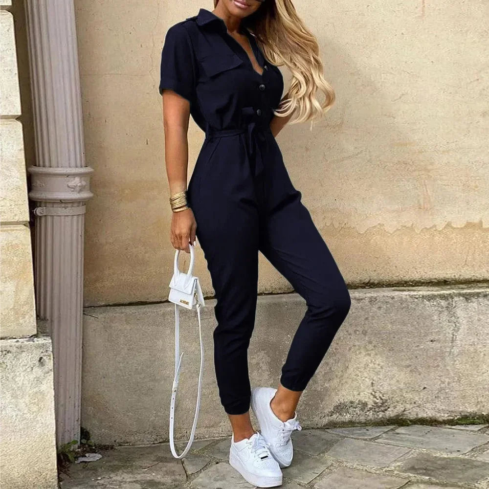 One Piece Bodysuit Chic and Elegant Long Jumpsuits Overalls for Women