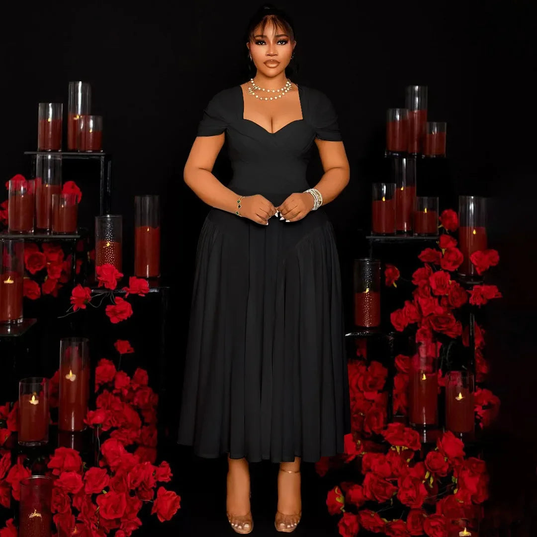 Plus Size Fashionable Elegant Long Strapless Dress for Women Clothing