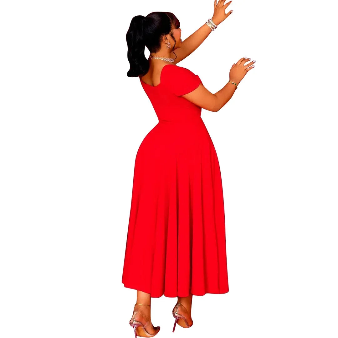 Plus Size Fashionable Elegant Long Strapless Dress for Women Clothing