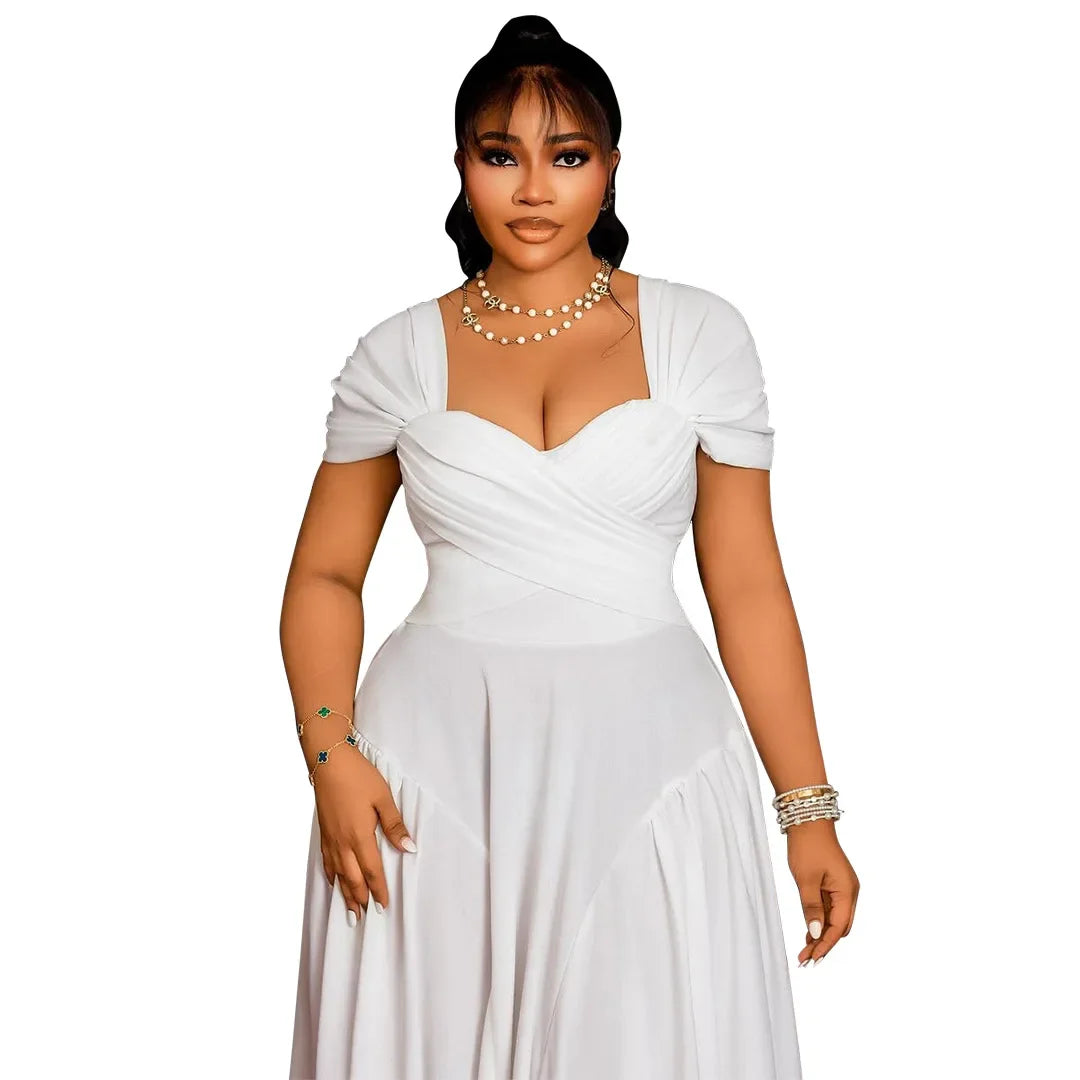 Plus Size Fashionable Elegant Long Strapless Dress for Women Clothing