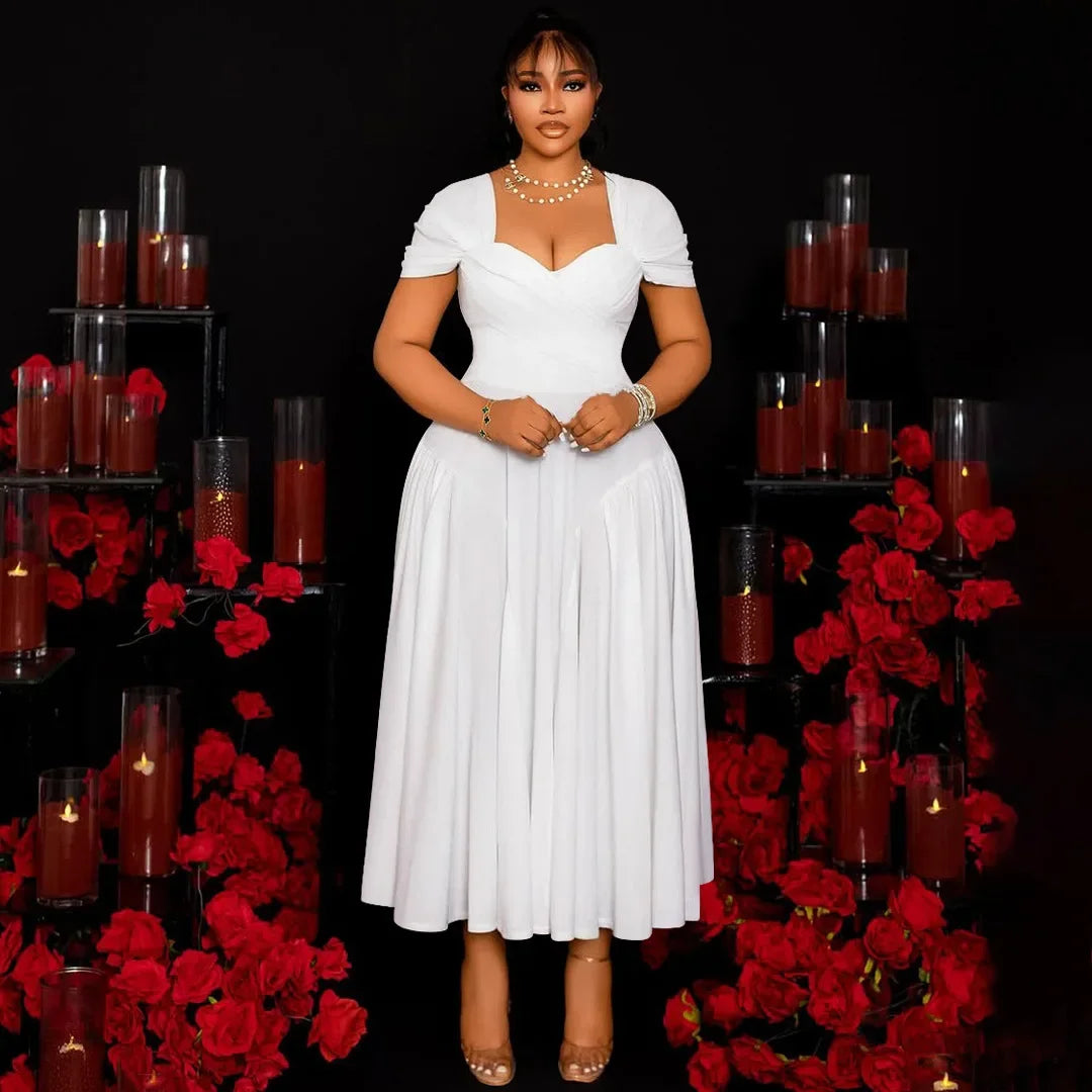 Plus Size Fashionable Elegant Long Strapless Dress for Women Clothing