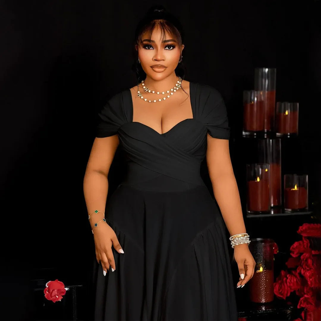 Plus Size Fashionable Elegant Long Strapless Dress for Women Clothing