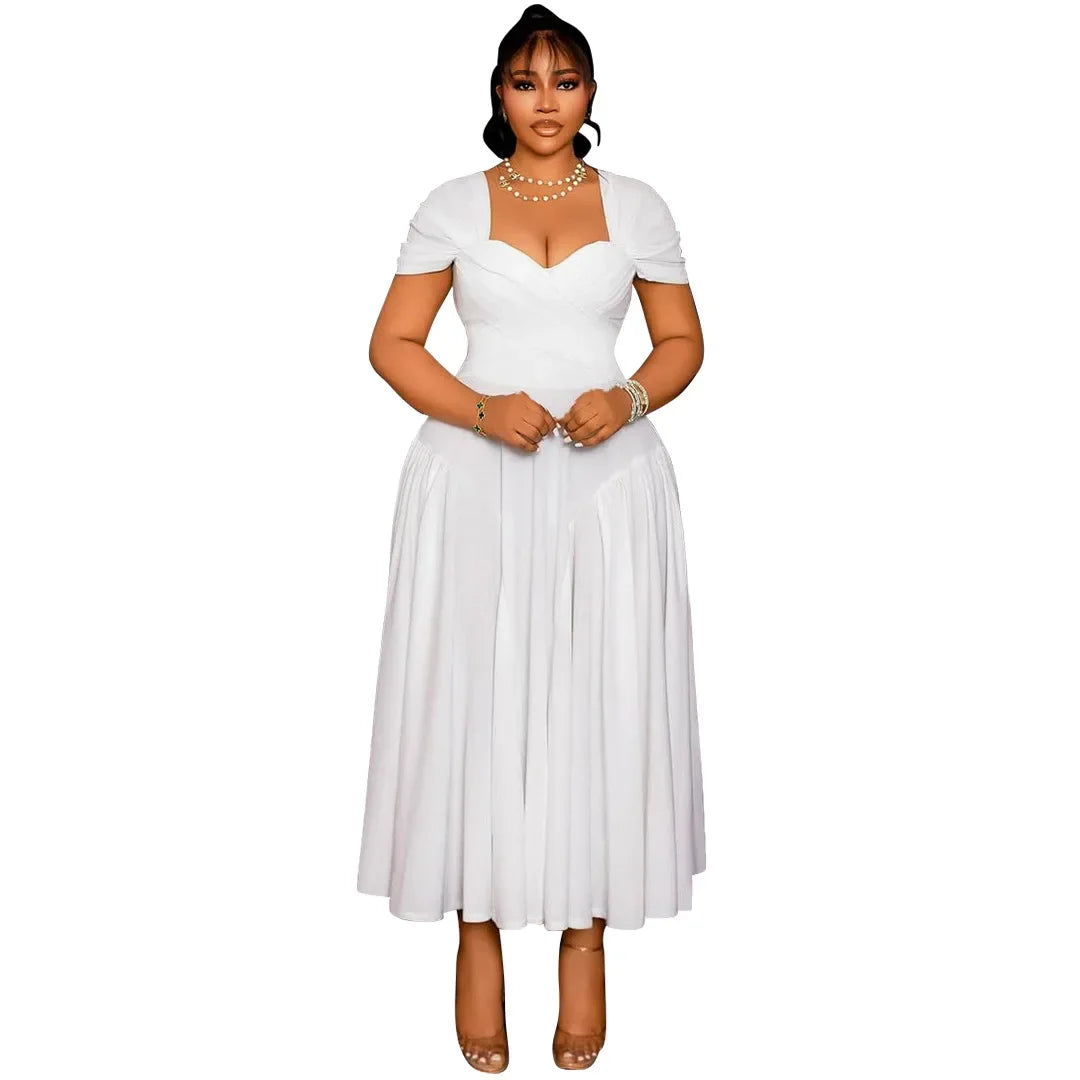 Plus Size Fashionable Elegant Long Strapless Dress for Women Clothing