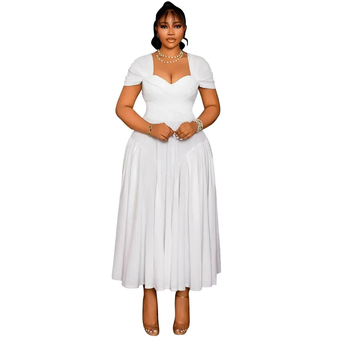 Plus Size Fashionable Elegant Long Strapless Dress for Women Clothing