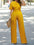 Plus Size Single Shoulder Tie Waist Jumpsuit for Women