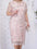 Plus Size Women's Short Sleeve Lace Bodycon Dresses for Wedding Guests