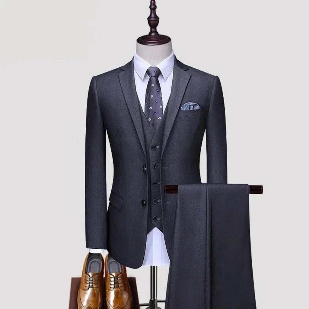 Men's Blazer Vest Pants Suit Set for Formal Occasions