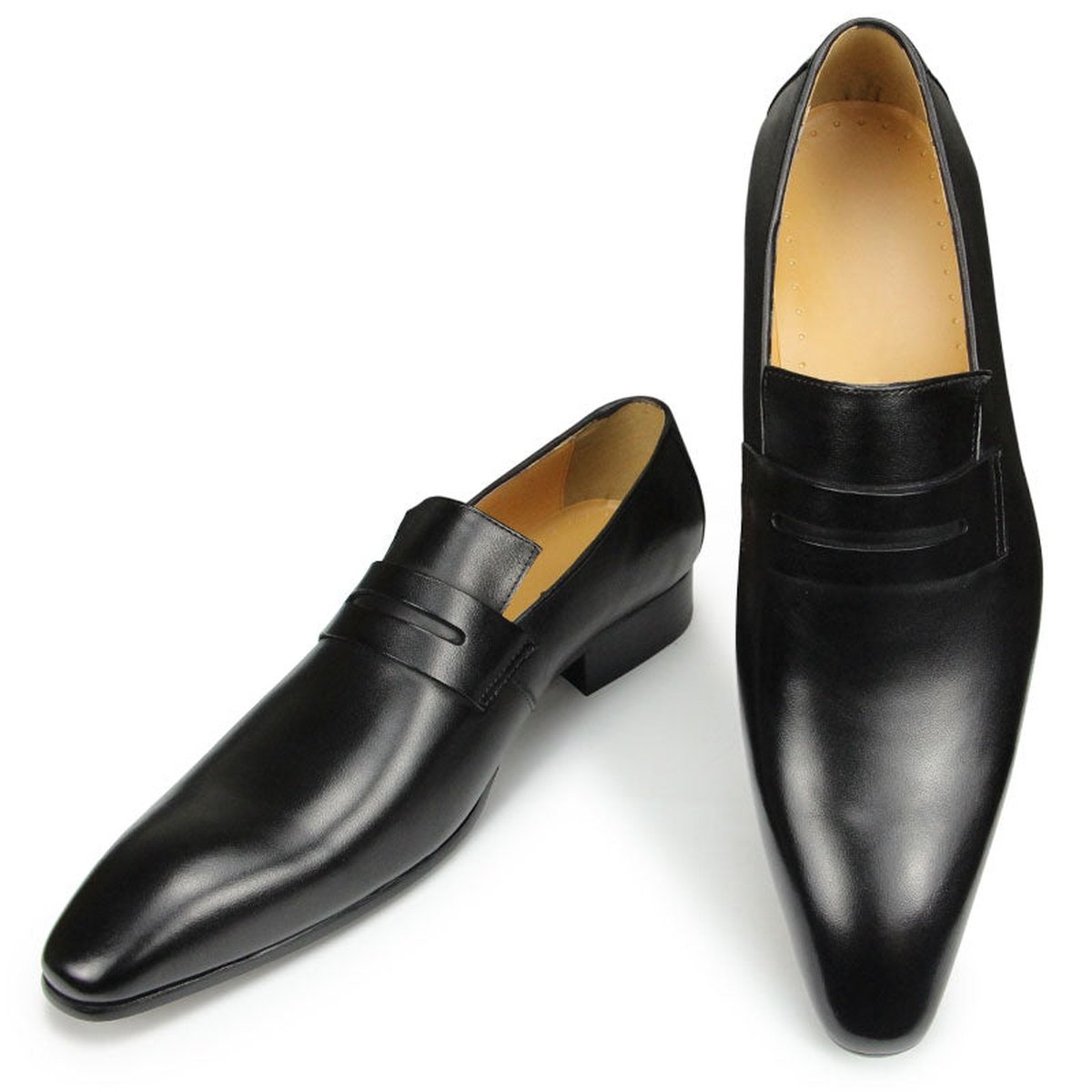 Elegant Men's Shoes High-Quality Vintage Leather Loafers