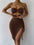 Elegant casual strapless sleeveless drawstring hip sexy women's dress