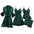 4 Pieces Women's Sexy Lace Pajamas V-Neck Gown Comfort With Chest Pads