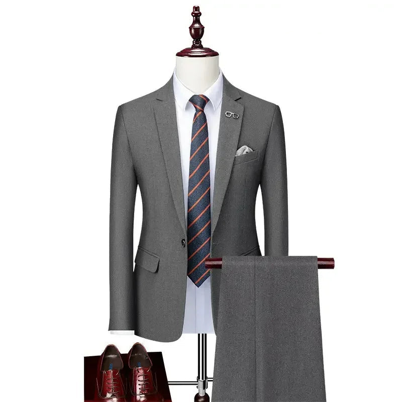 Blazer and Vest and Pants Fashion Solid Color Men's Casual Formal Business Suit