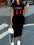Short-sleeved women's sexy dress, Casual Round Neck Pullover Dress