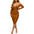 Women's Sexy Off-Shoulder Pleated Backless Long Sleeve Fashion  Dress