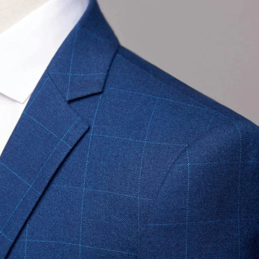 Blazer Vest Pants Luxury High-end Plaid Casual Business Suit Set