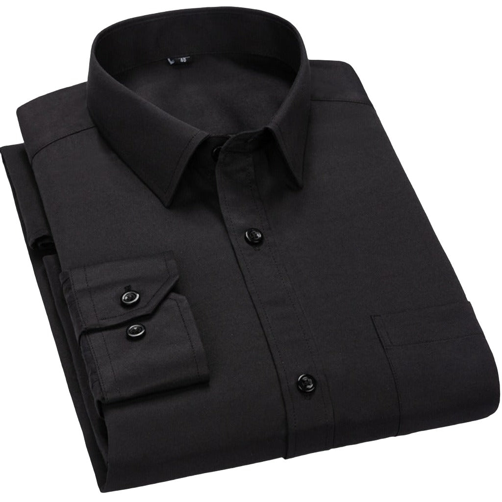 Men's Middle-Aged Elegant Stylish Clothing Long-Sleeved Shirt