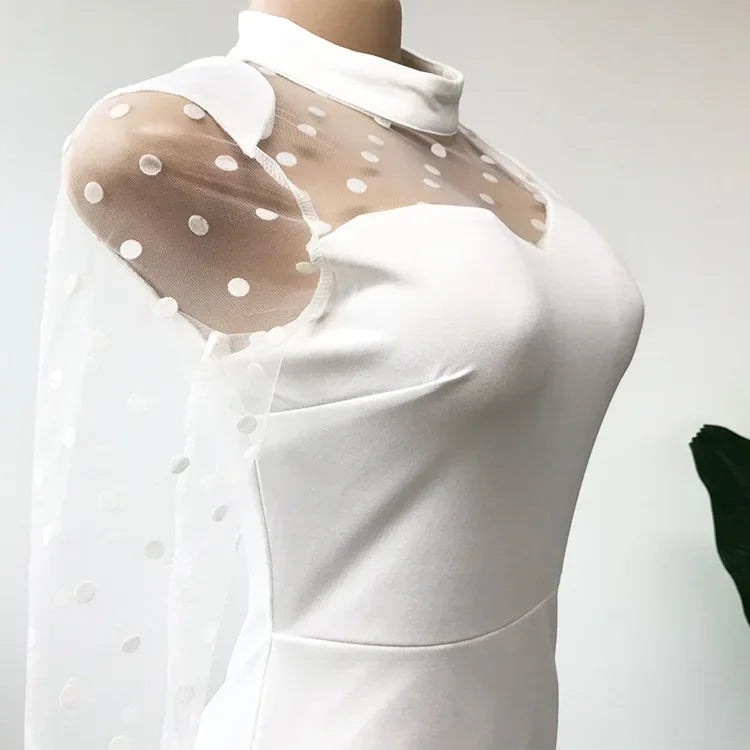 Lace Patchwork Women's Slim Bodycon Long Sleeve Party Dresses