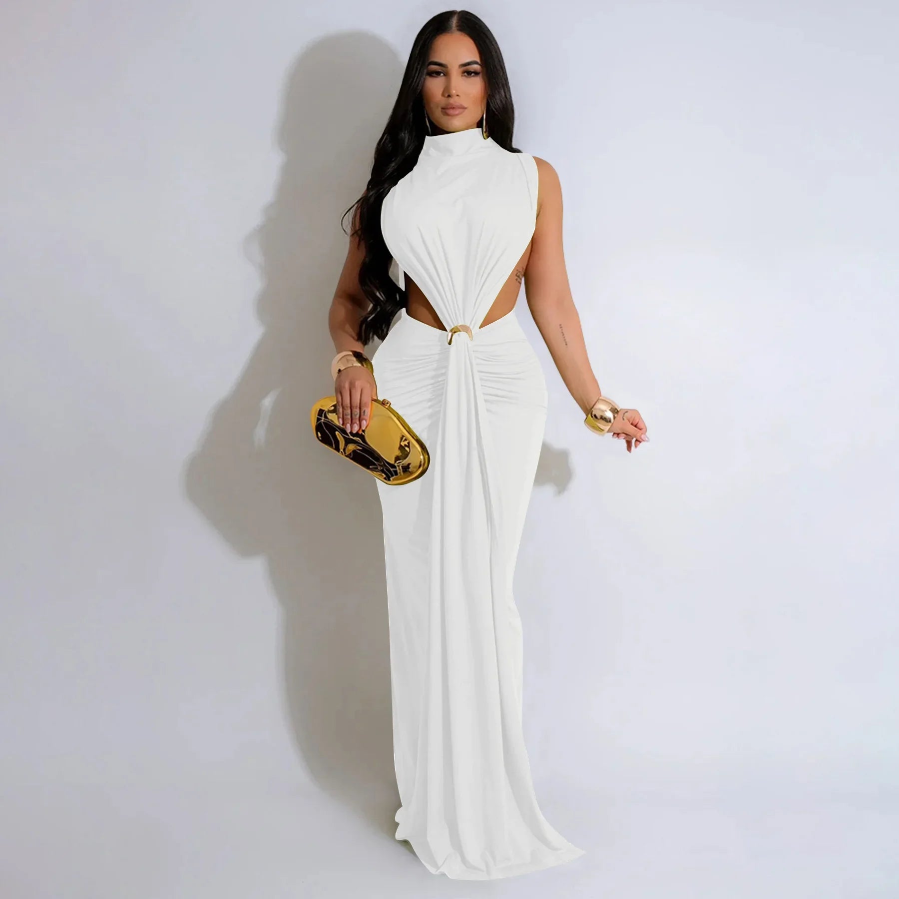 Women's Fashion Sexy Side Slit Sleeveless Amazon Cross-Border Dress