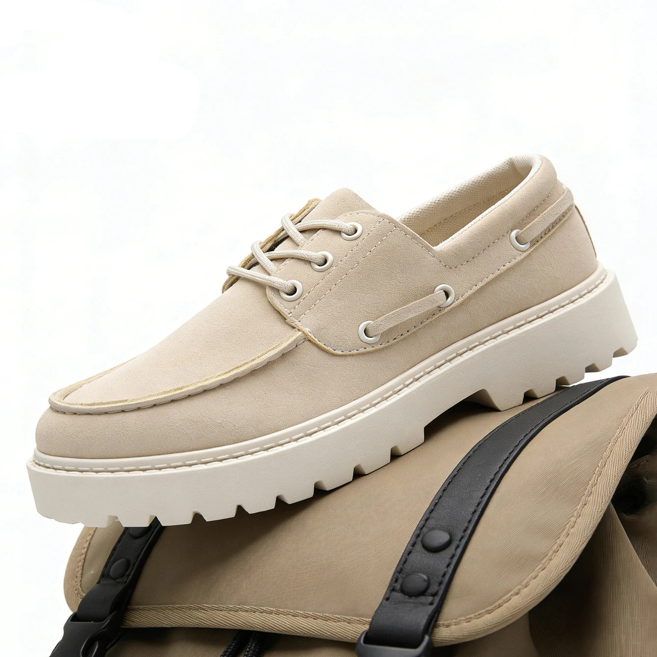 Men's Casual Shoe: Sneakers, Comfortable Walking Lace-Up Leather Shoes