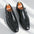 Classic Retro Dress Men's Monk Leather Shoes With Pointed Toe Buckle