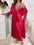 Long Sleeve Belted Robe V Neck Slip Dress Sexy Elegant Women Pajama  Sets