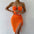 Elegant casual strapless sleeveless drawstring hip sexy women's dress